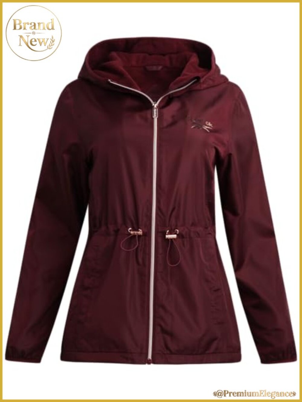 Reebok Polar Fleece Lined Windbreaker Jacket Hooded Waist Anorak